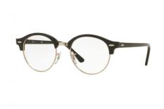 Ray-Ban Clubround RX 4246V - 47 Shiny Black / Silver 2000 Brille